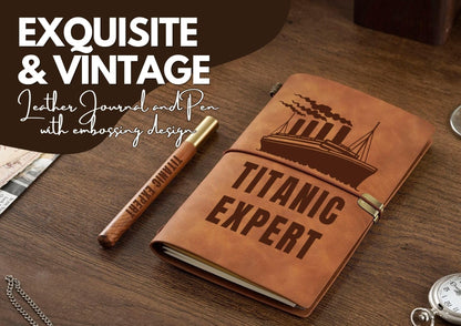 InnoBeta Titanic Gifts Journal Notebook, Gifts for Titanic Lovers on Christmas, Birthday, Sketchbook, Travel Diary, Lined Planner, Faux Leather, 7.8 * 5 Inches