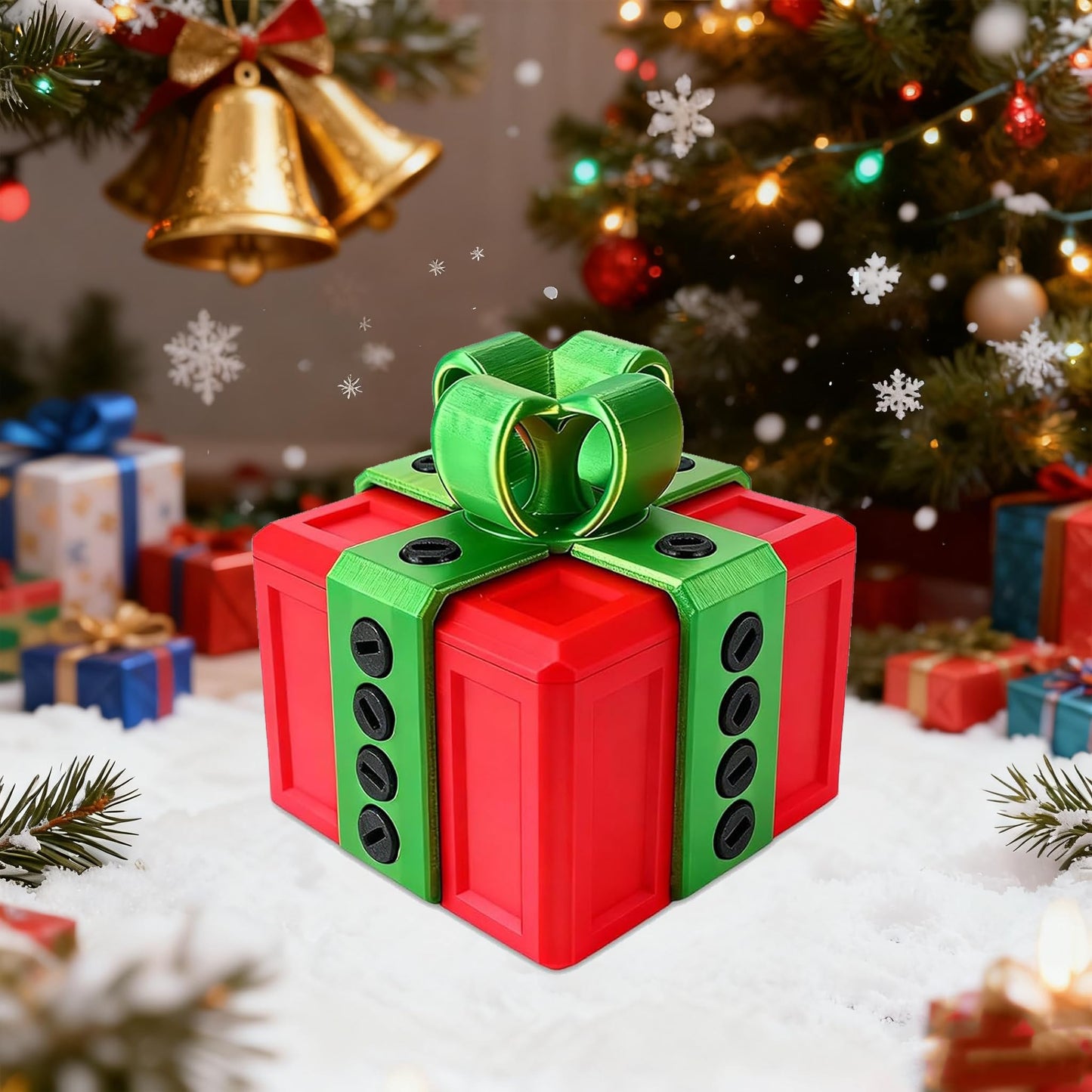 The Prank Box – Hilarious Screw Challenge with Finger Surprise,Annoying Gift Box with Screws, Festive Gag Gift for Christmas & Friends & Family(Red)
