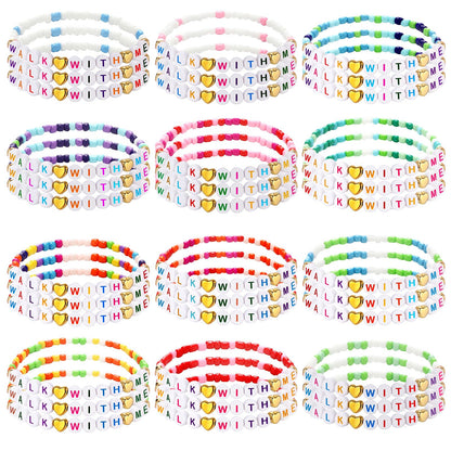 Kenning 36 Pcs LDS Gifts LDS Mormon Gifts Walk with Me Friendship Bracelets 2026 Youth Theme Missionary Friendship Bracelets Bishop Christian Faith Baptism for Elder Missionary Men Women