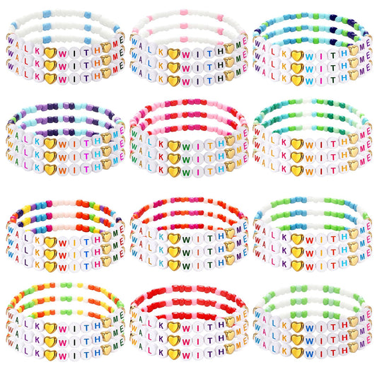 Kenning 36 Pcs LDS Gifts LDS Mormon Gifts Walk with Me Friendship Bracelets 2026 Youth Theme Missionary Friendship Bracelets Bishop Christian Faith Baptism for Elder Missionary Men Women