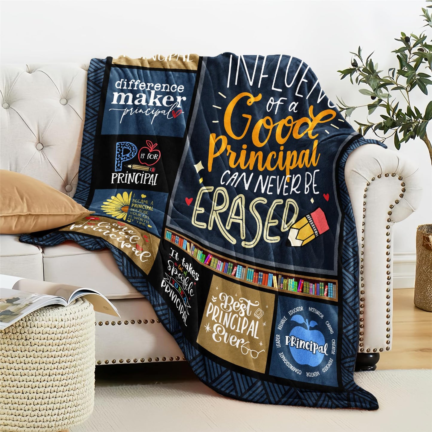 Principal Appreciation Gifts, Principal Week Gifts for Women, Best Appreciation Gifts for School Principals, Gifts for Principal Female, School Principal Birthday Present for Woman Blanket 60" X 50"