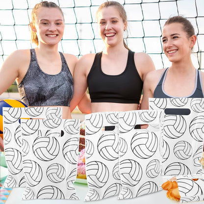 Hxezoc 50 Pieces Volleyball Gift Bags Plastic Volleyball Bags Practical Gift Bags Sport Party Favors for Volleyball Theme Birthday Party Decoration Supplies