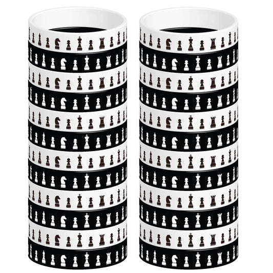 24 Pcs Chess Theme Rubber Silicone Wristbands Chess Competition Decorations Birthday Party Favors Supplies Decorations
