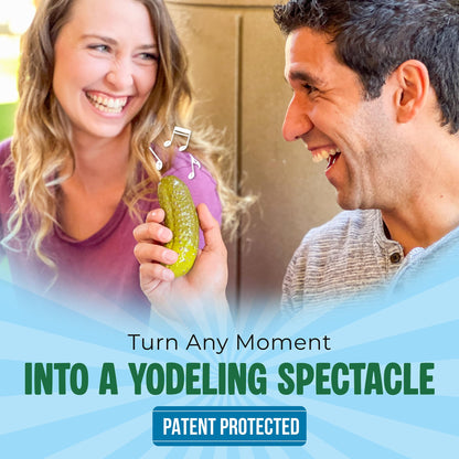 DR DINGUS Yodeling Pickle (1 Pickle - 5 Inch) Sings Dill-lightful Yodel Song - Make Anyone Laugh - Best Singing Gag Gift for Friends Family Coworkers - White Elephant