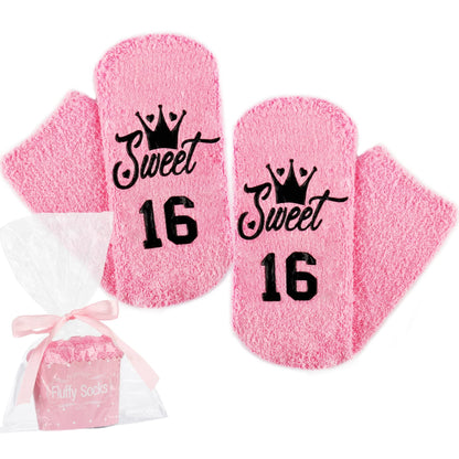 Jeasona Birthday Gifts for 18 Year Old Girl 13 16 Teenage 21st Fuzzy Socks