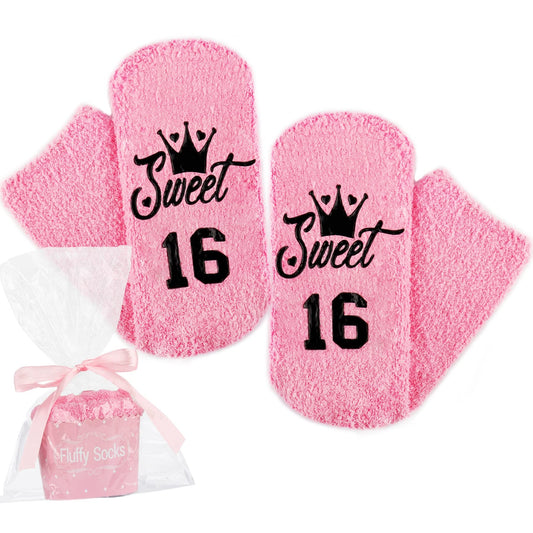 Jeasona Birthday Gifts for 18 Year Old Girl 13 16 Teenage 21st Fuzzy Socks