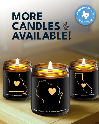 Wisconsin Candle, Thoughtful Wisconsin Themed Souvenirs & Gifts for Men and Women, Unique State Gifts, Best Sentimental Gift for Moving Away, Ideal for Birthday, Christmas, Graduation, Gift Ready