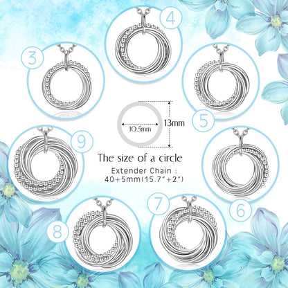 Birthday Gifts for Women, 30th 40th 50th 60th 70th 80th 90th Birthday Gifts for Women 925 Sterling Silver 3 4 5 6 7 8 9 Decades Birthday Gifts for Her Jewelry for Women