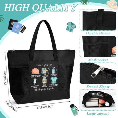 10 Pcs Anesthetist Appreciation Tote Bags for Women Men Thank You Crna Gifts for Nurse Anesthesiology Work Office