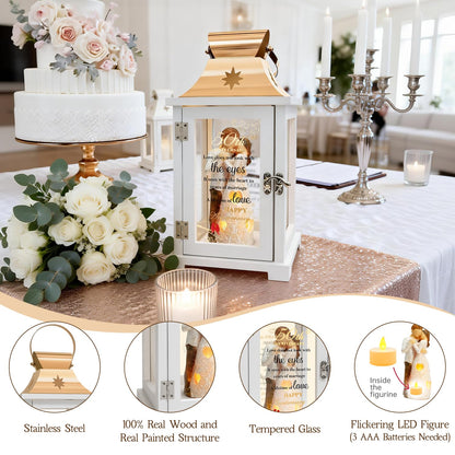 50th Anniversary Wedding Gifts for Couple Parents 50th Wedding Anniversary Lantern for Him Her Huband Wife - Husband and Wife Hugging Figurine Lantern