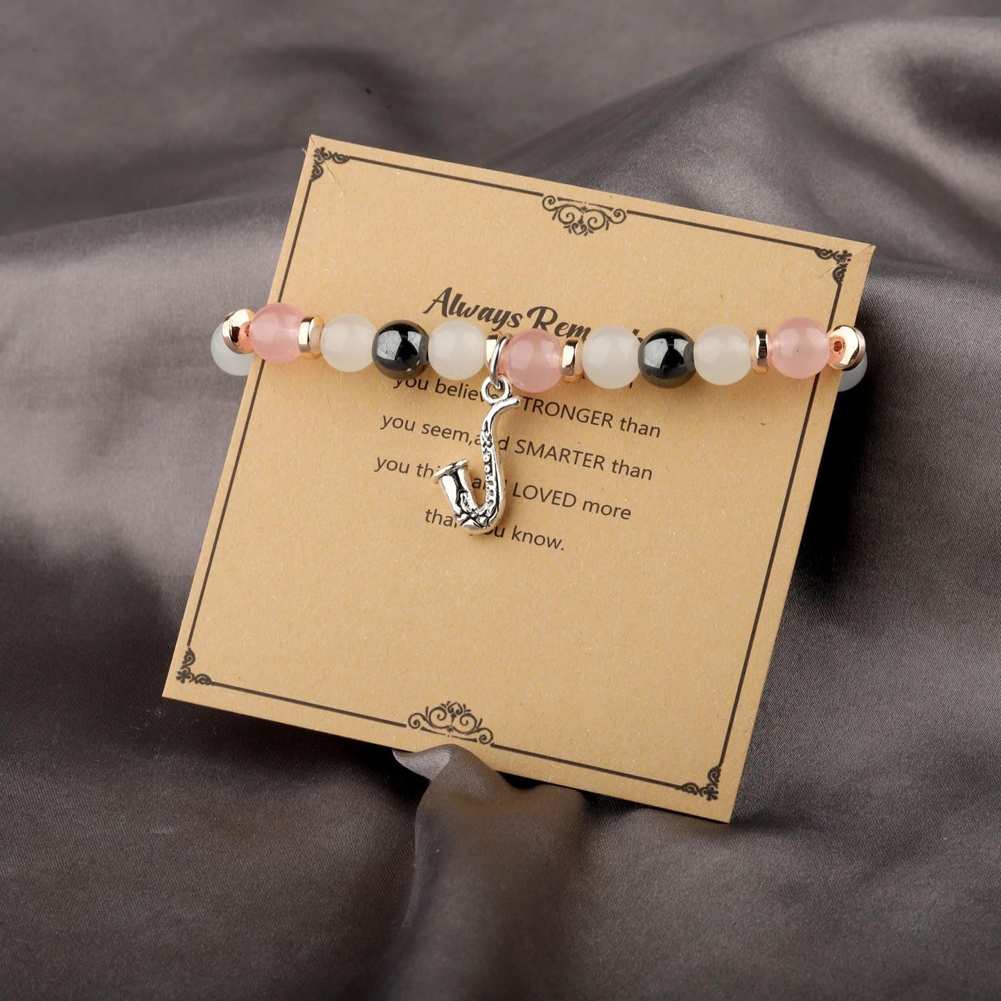 WSNANG Saxophone Pendant Bracelet Saxophone Lover Gifts Musical Instrument Jewelry Graduation Gift