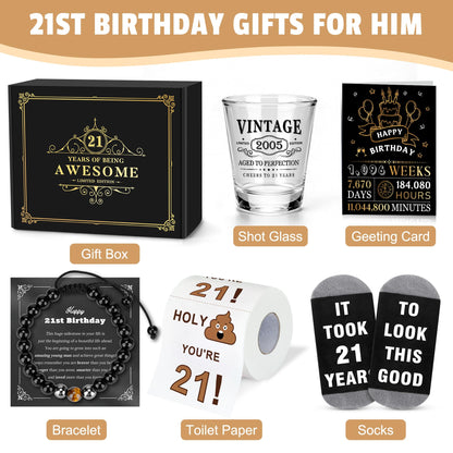 21st Birthday Gifts for Him Funny Gift Ideas for 21 Year Old Male Cool 21 Years Old Birthday Gifts for Him Happy 21st Bday Decorations Accessories for Guys Men Boy Son Unique 21 Year Olds Must Haves