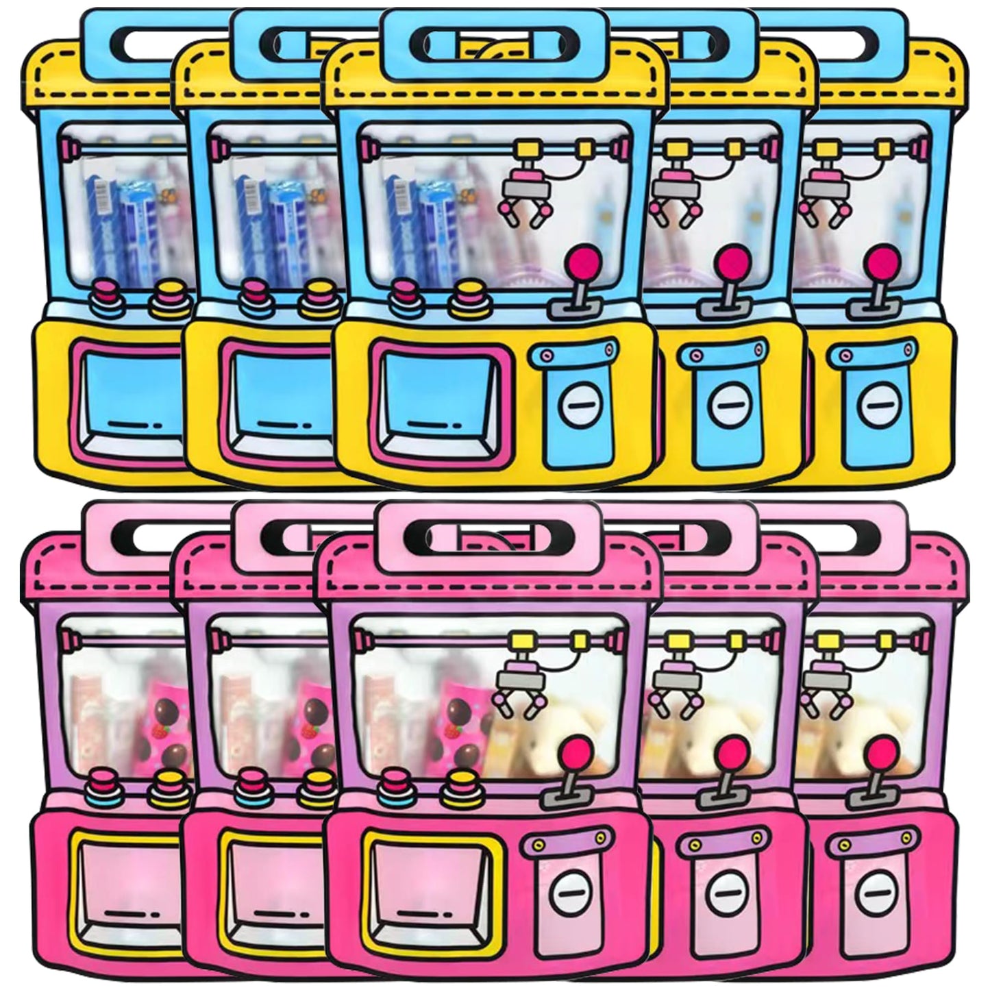 30 PCS Bulk Gift Bags for Kids with Handle,Children Large Goodie Bags with Stand-up Bottom, Grip Seal Party Favor Bag, Students Back to School Treat Bag, Cute Snack Candy Bags for Birthday, Classroom
