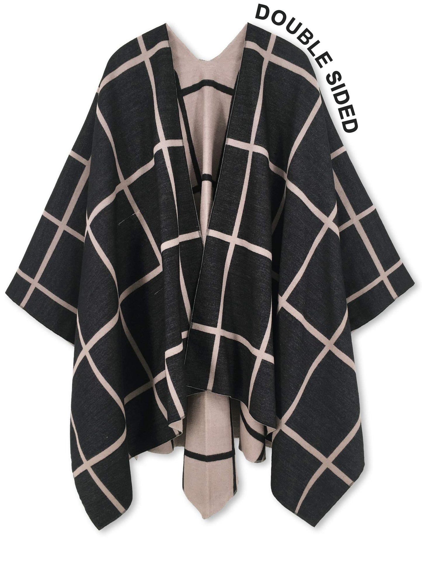 Moss Rose Women's Shawl Wrap Poncho Ruana Cape Open Front Cardigan Shawls for Spring Fall Winter