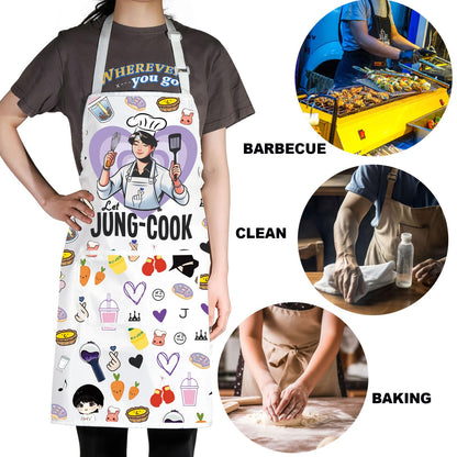 JNIAP Korean Group Kitchen Apron Korean Group Fans Gifts Korean Group Kitchen Gifts Korean Music Lover Gift