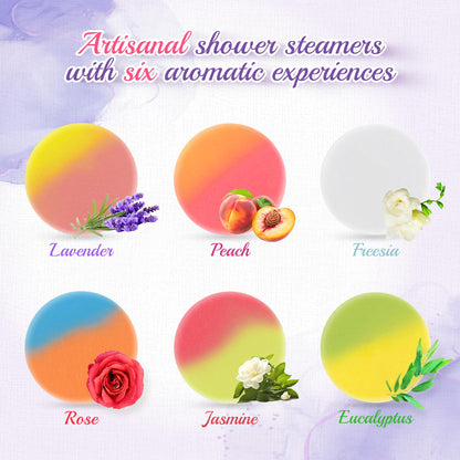 12pcs Aromatherapy Shower Steamers - Relaxation Birthday Christmas Set for Women and Men, Shower Bombs Tablets for Stress Relief and Self Care, Luxury Home Spa