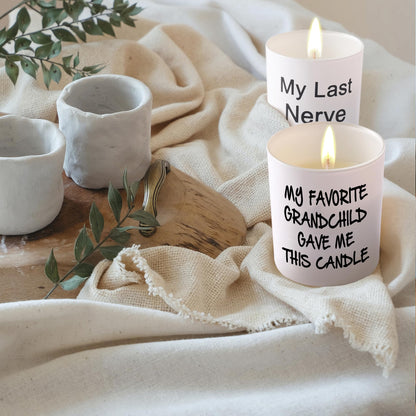 BFJLIFE Gifts for Grandma Grandpa Funny Novelty Unique Christmas Mothers Day Birthday Gifts for Grandpa Grandma Grandparents Lavender Scented Soy Candle
