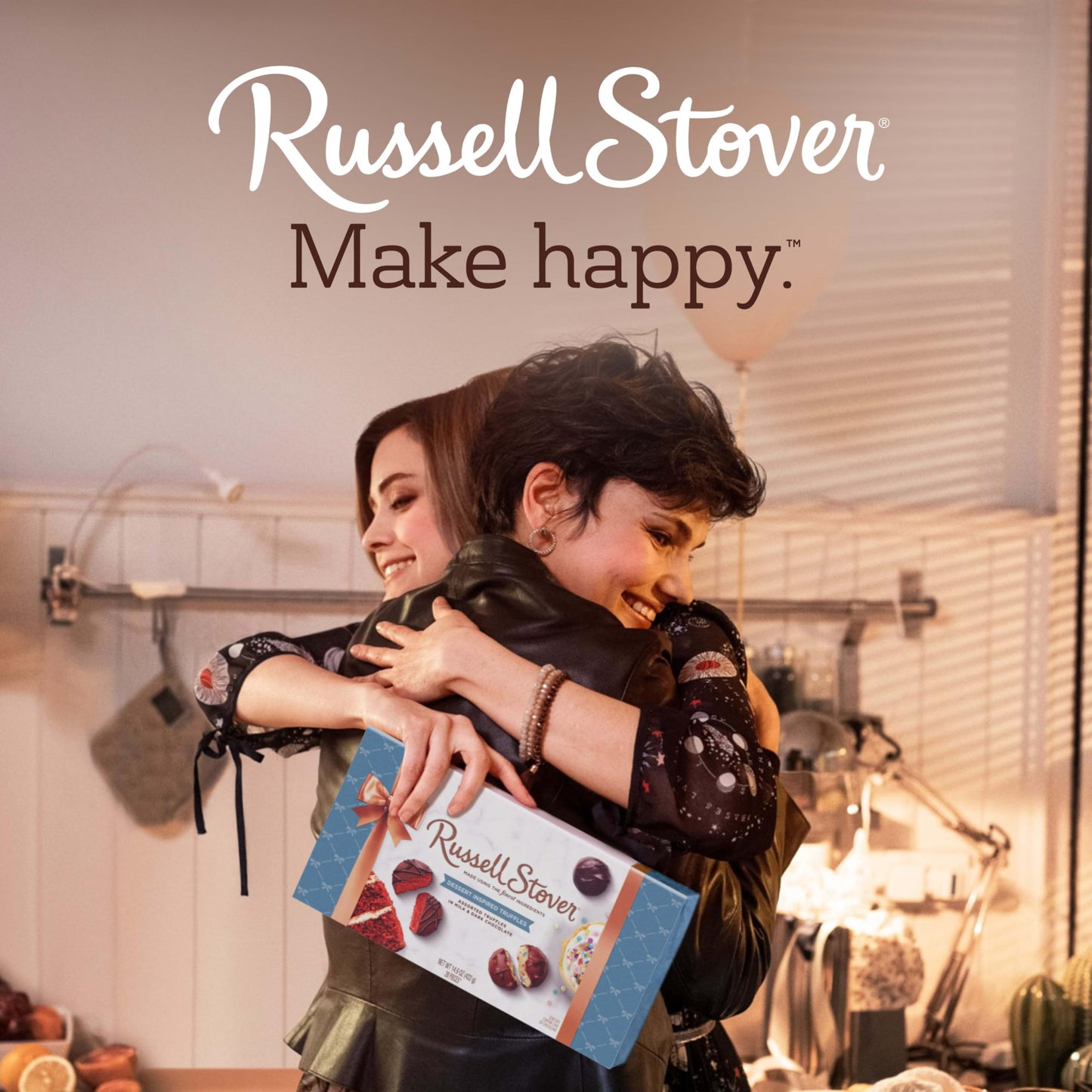 RUSSELL STOVER Assorted Milk & Dark Chocolate Dessert Inspired Truffles Candy Gift Box, 14.9 oz.