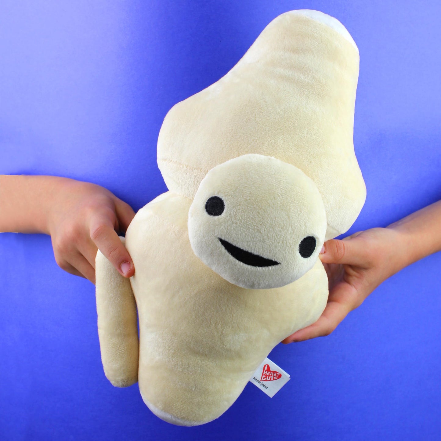 I Heart Guts Knee Joint Plush - 12" Cute Educational Organ Toy for ACL Tears & Knee Replacement - Funny Get Well Recovery Gift for Ortho Nurse Patients Athletes & Medical Student STEM Anatomy Plushie