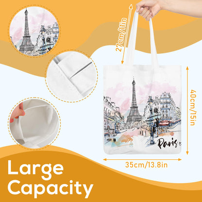 Sitsink Europe Travel Souvenirs Gifts Tote Bags Reusable Grocery Bags London Paris Switzerland Gifts for Women