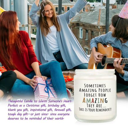 Craftique Gifts for Women, Birthday Gifts for Women- You're Amazing Candle- Friendship/Thank You/Inspirational Gift for Woman Her Friend Teacher Mom Girlfriend Sister Bestie Lavender