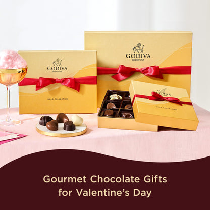 Godiva Chocolatier Anniversary Assorted Chocolate Gift Box, Creamy Milk Dark, and White Chocolates for Loved Ones, Gourmet Celebration Box of Chocolate for Gift Basket, Candy Variety Pack, 36pc