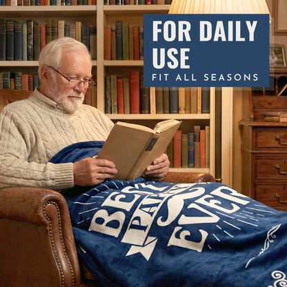 InnoBeta Pappy Gifts, Gifts for Grandpa, Throw Blanket for Grandfather, Presents from Granddaughters Grandsons for Christmas, Birthday, Father's Day - 50" x 65" Best Pappy Ever