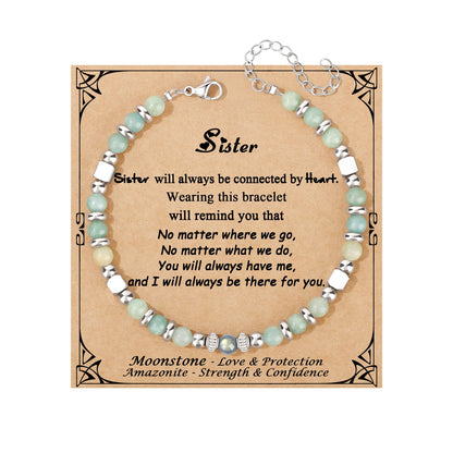 JoycuFF 𝗚𝗶𝗳𝘁𝘀 𝗳𝗼𝗿 𝗪𝗼𝗺𝗲𝗻 𝗠𝗼𝗼𝗻𝘀𝘁𝗼𝗻𝗲 𝗕𝗿𝗮𝗰𝗲𝗹𝗲𝘁 Amazonite Colorful Imperial Jasper Stainless Steel Beads Bracelets, Graduation Christmas Valentines Mothers Day Birthday Gifts