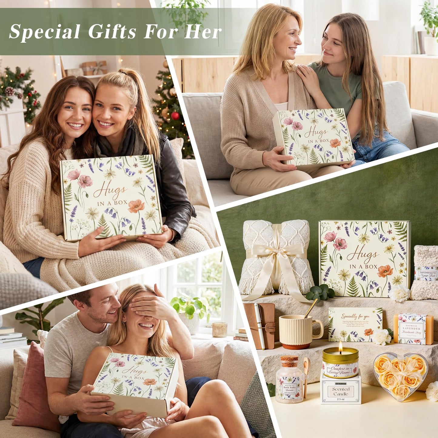 GIFTINBOX Mother s Day Gifts for Mom Wife Grandma, Birthday Gifts for Women, Gift Baskets for Women Spa, Self Care Package, Get Well Gift, Thinking of You Relaxing Care Package