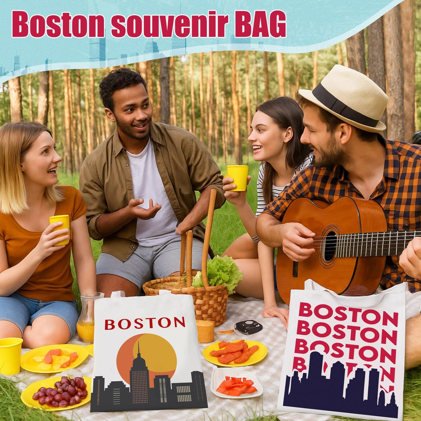 Paterr 9 Pcs City Souvenirs Gifts New York Tote Bag Bulk San Francisco Canva Tote Boston Chicago Souvenirs for Women Travel