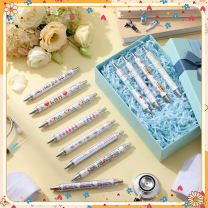 Motipuns 48 Pcs National Nursing Assistant Week Pens CNA Week Gifts Bulk Medical Assistant Nursing Essential Nurse Party Favors Ballpoint Pen CNA Medical Item for Work Women Office Holiday Supplies
