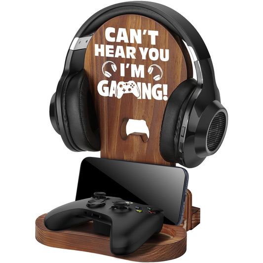 Slothoem-Gamer Gifts for Boy Girl Graduation Birthday, Gamer Room Decor for Brother, Gaming Gifts for Daddy,Boyfriend, Son, Husband, 2026 Graduation Gift, Gamer Room Accessories, Wooden Headset Stand