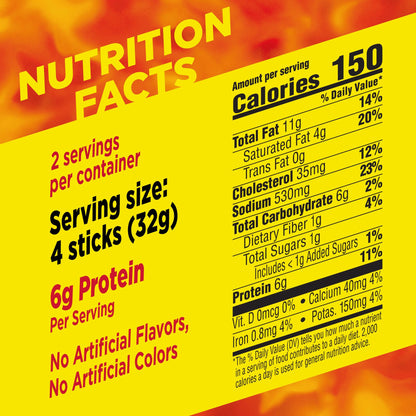 Slim Jim Smoked Meat Sticks, Original, Gifts for Him, Valentine's Day Heart Gift Box, 6g Protein Per Serving, .28oz (8 Sticks Per Box)