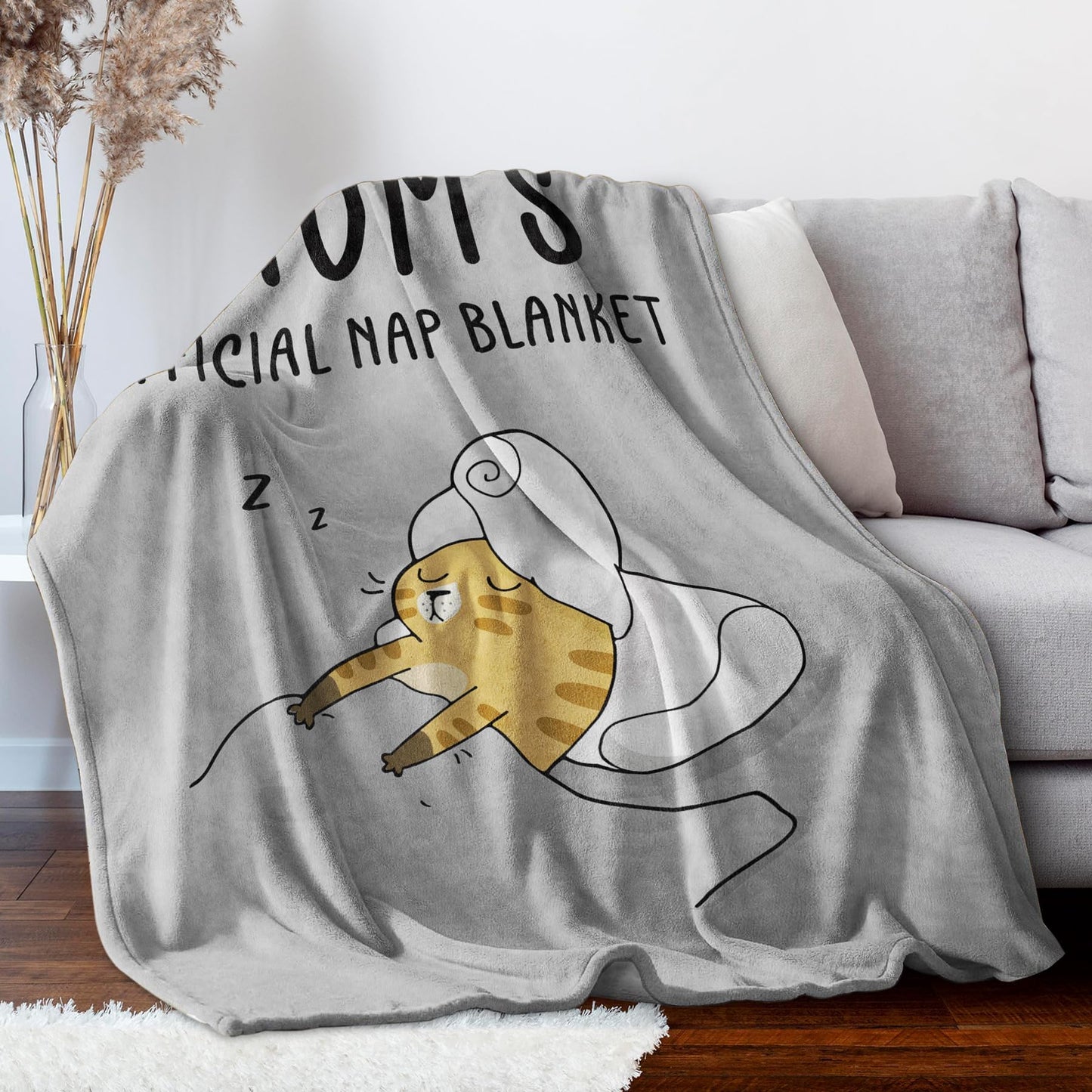 SteadStyle Mothers Day Mom Gifts from Daughter Son, Mom Birthday Gifts Blanket, Mother Presents for Christmas, Valentine's Day, Mothers Day, Fluffy Blanket for Mommy, 60'' x 50'' (Grey)