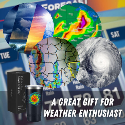 Onebttl Meteorology Weather Gifts for Weatherman - Hurricane Radar Tumbler - Storm Chaser Travel Coffee Mug 20oz