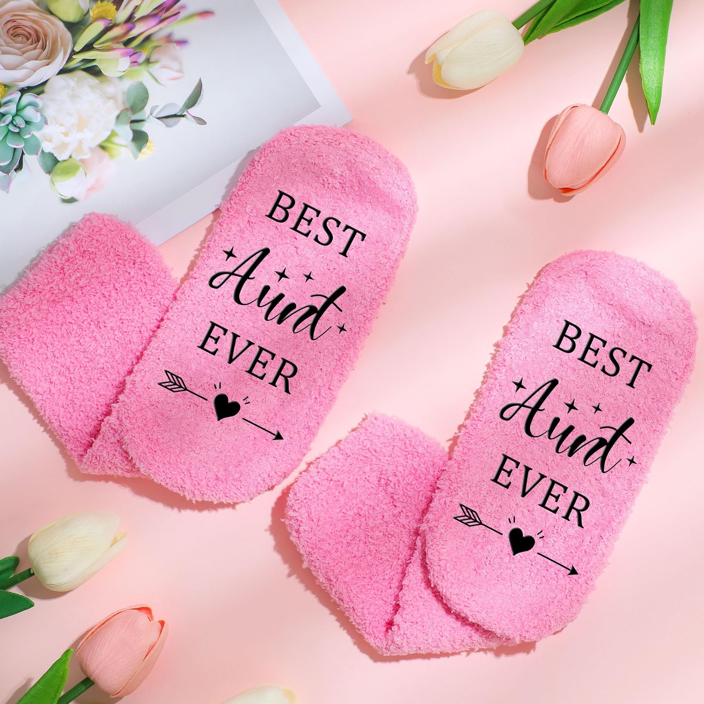 Saineron Aunt Gifts for Women Best Auntie Gift Ideas Cool Aunt Birthday Gifts for Aunts from Niece Auntie Birthday Gift Presents for Aunts Bracelet Keychain Cup Socks Tote Bag Acrylic Puzzle