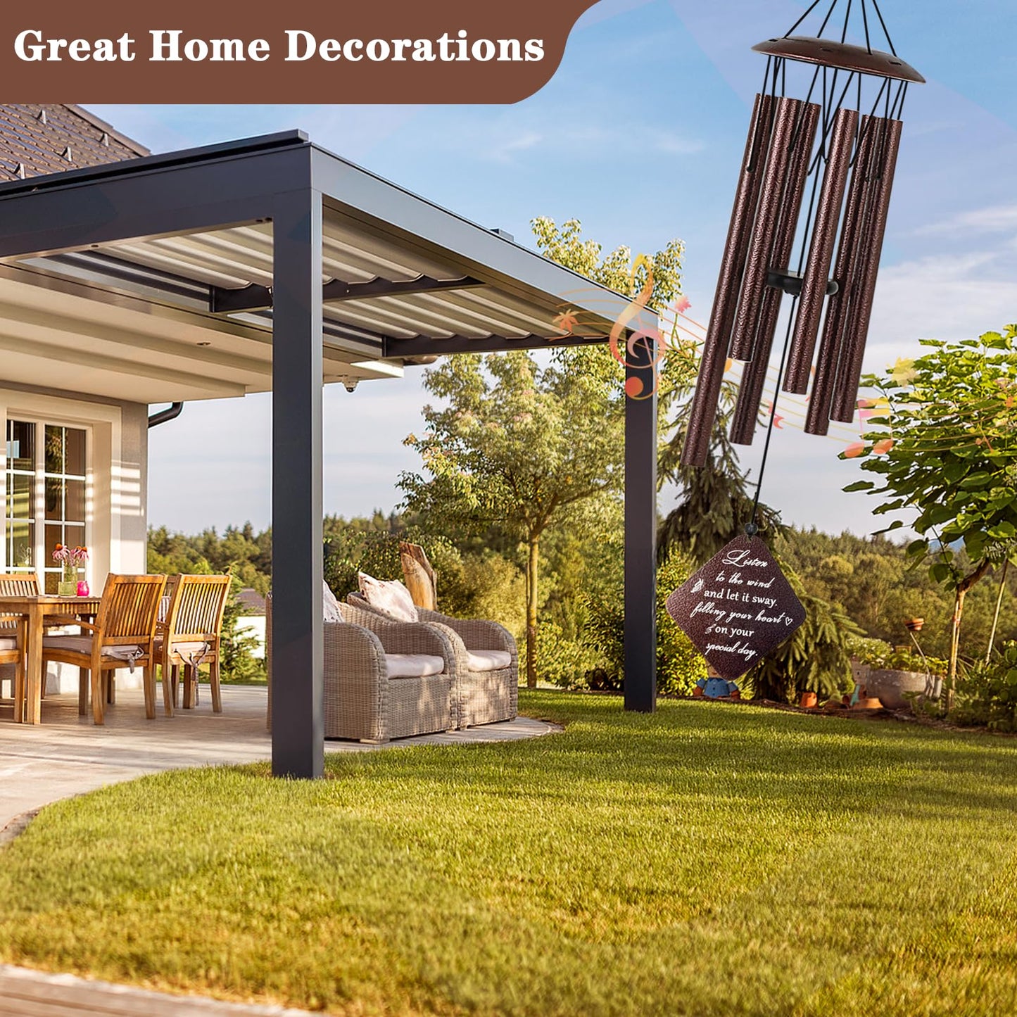 70th Birthday Gifts for Women, 32” Wind Chimes 70 Year Old Birthday Gifts for Mom Grandma Wife