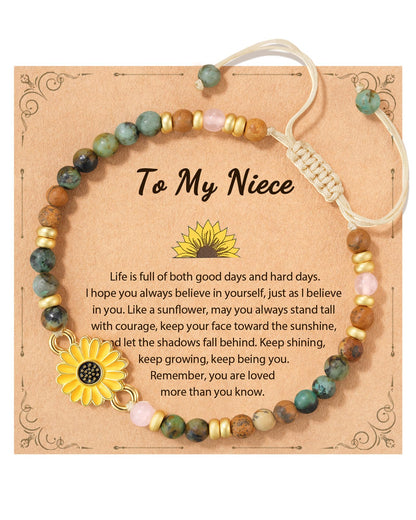 Tarsus Sunflower Gifts for Women Teens– Symbol of Positivity, Strength & Love, Gift for Birthday, Christmas, or Thank You Occasion, Sunshine Sunflower Bracelet for Friends Coworkers Daughter...