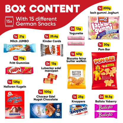German Snack Box – Authentic German Chocolate & Snacks from Germany - International Snack Box with German Candy & European Treats – Great Gift for Food Lovers