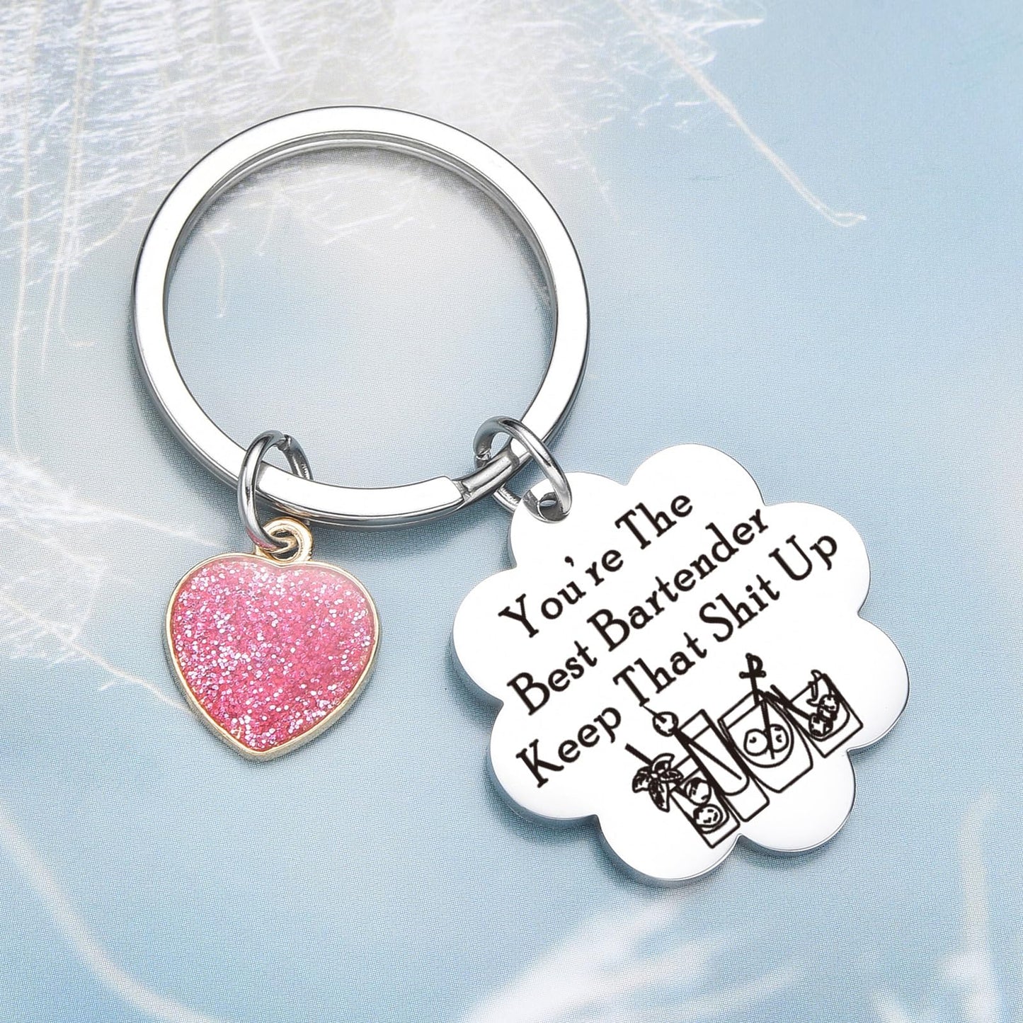 Barmaid Keyring Mixologist Jewelry BFF Gifts Bartender Moving Keychain