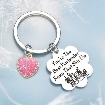 Barmaid Keyring Mixologist Jewelry BFF Gifts Bartender Moving Keychain