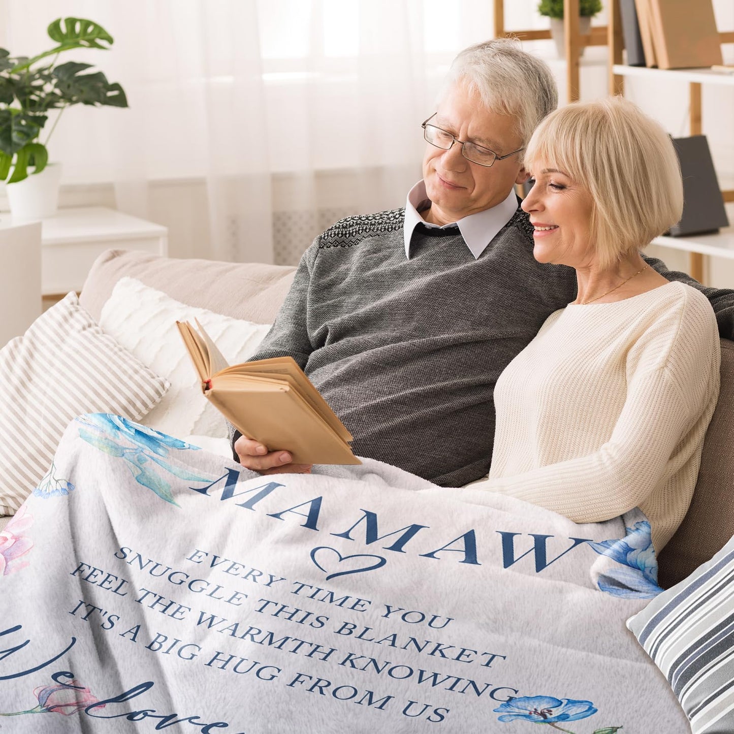 Mamaw Gifts, Gifts for Mamaw, Mamaw Blanket 60" x 50", Mamaw Gifts for Mother's Day, Birthday Gifts for Mamaw, Mamaw Gifts for Grandma, Mamaw Gifts from Grandkids, Mamaw Gifts for Christmas