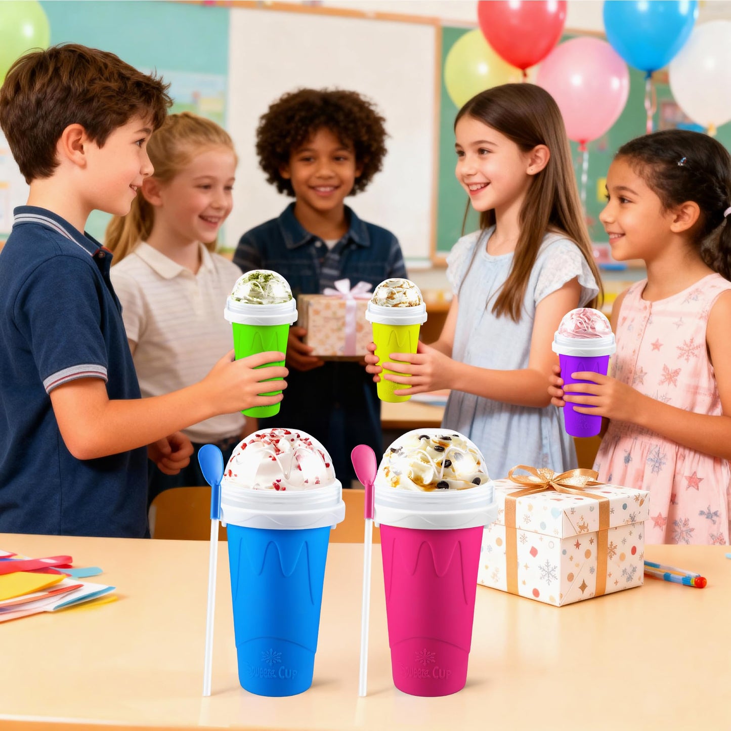 tgosomt Slushie Cup, Cool Stuff Slushy Maker Cups, Cool Funny Gadgets Things, White Elephant Gifts Stocking Stuffers Party Favors, Christmas Gifts for Boys Girls Teens Students