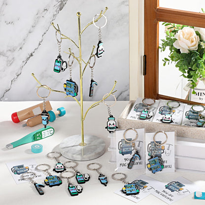 Nosiny 15 Sets Anesthesia Gifts Keychains with Appreciation Cards Thank You Gifts for Cna Crna Technicians Anesthesiologists