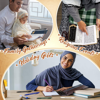 Resurhang 50 Sets Ramadan Gift Bulk Includes 99 Name of Allah Bookmarks Ramadan Mubarak Ballpoint Pens, Islamic Arabic Quran Gifts for Muslim Men Women, Eid Mubarak Party Favors