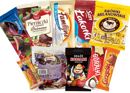 TASTE OF POLAND SWEET BOX Packing by Granda 3.5 lb TRADITIONAL POLISH SWEETS, 10 COUNT