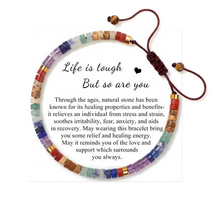 JoycuFF Inspirational Gifts for Women Get Well Soon Thinking of you Gift for Women Healing Natural Stone Bracelets