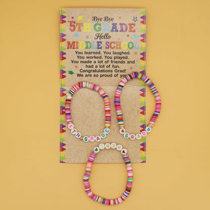 5TH Grade Graduation Bracelet Gifts for Girls Her, 5TH Grade Graduation Decorations 2026, Last Day of 5th Grade Elementary School Graduation Gifts, Bye Bye 5th Grade End of School Year Gift
