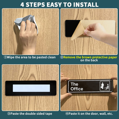 The Office Sign, 9 × 3 Inch Main Official Self Adhesive Office Sign for Door or Wall, Easy Installation, Premium Acrylic Design for Your Home Office/Business, Best Gift for Fans of The Office