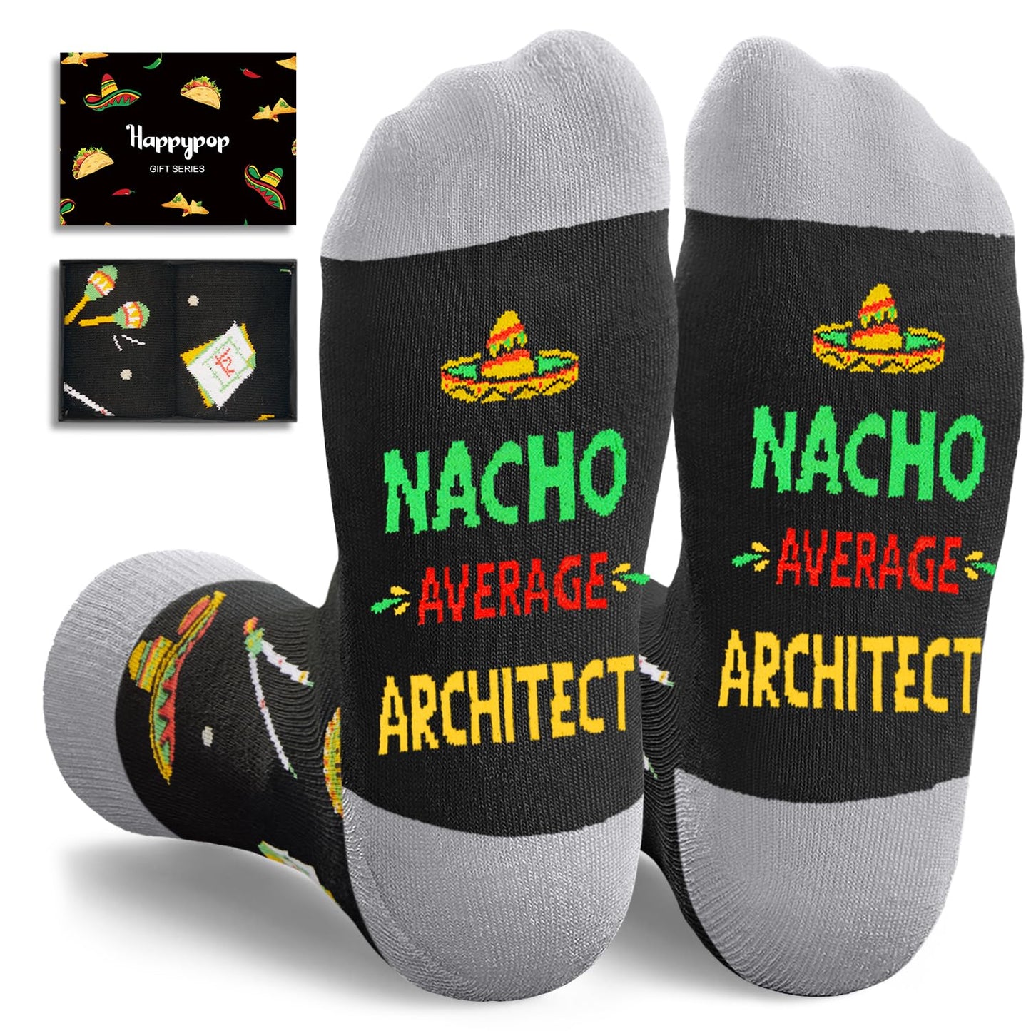 HAPPYPOP Gifts for Mechanic Architect - Trainer Diver Plumber Musician Socks for Him Her